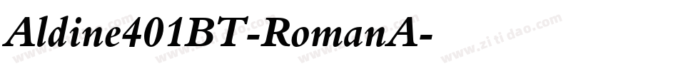 Aldine401BT-RomanA字体转换