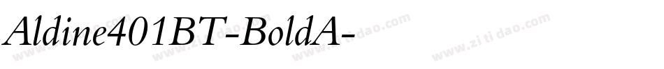 Aldine401BT-BoldA字体转换