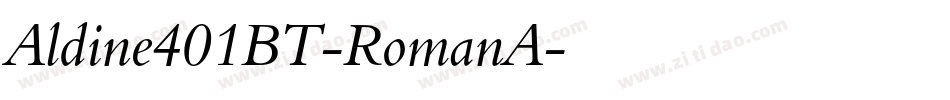Aldine401BT-RomanA字体转换