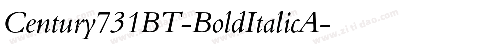 Century731BT-BoldItalicA字体转换