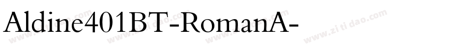 Aldine401BT-RomanA字体转换