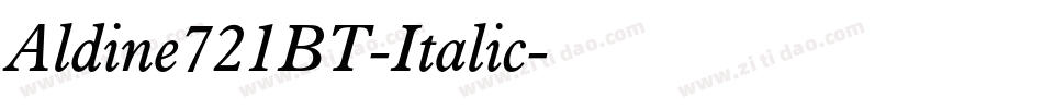 Aldine721BT-Italic字体转换
