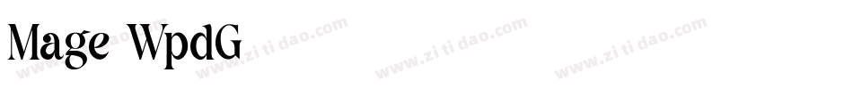 Mage-WpdG字体转换