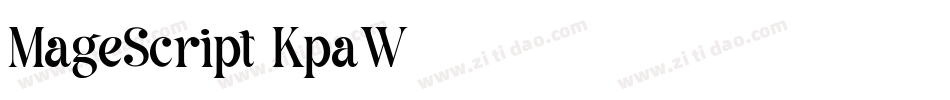 MageScript-KpaW字体转换