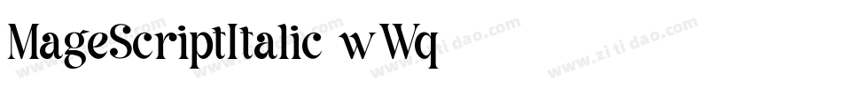 MageScriptItalic-wWq2字体转换