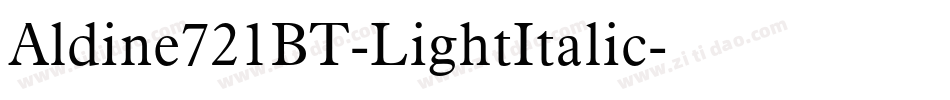 Aldine721BT-LightItalic字体转换