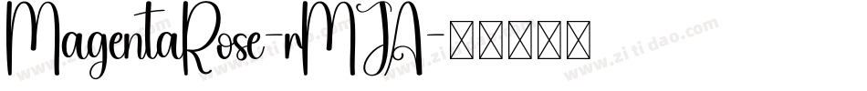 MagentaRose-rMJA字体转换