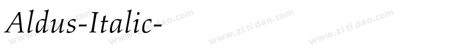 Aldus-Italic字体转换