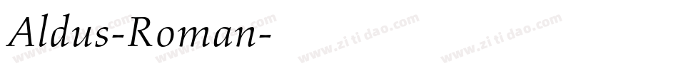 Aldus-Roman字体转换
