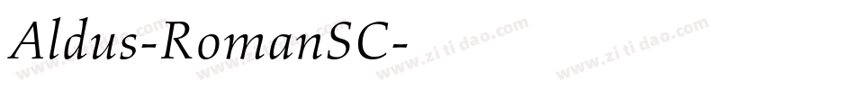 Aldus-RomanSC字体转换