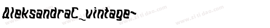 AleksandraC_vintage字体转换