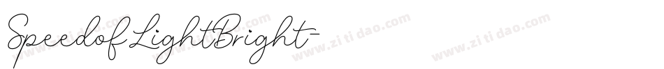 SpeedofLightBright字体转换