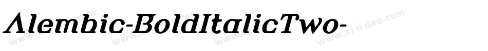 Alembic-BoldItalicTwo字体转换