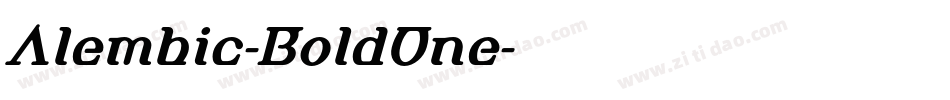 Alembic-BoldOne字体转换