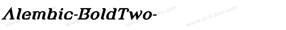 Alembic-BoldTwo字体转换