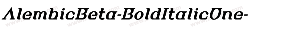 AlembicBeta-BoldItalicOne字体转换