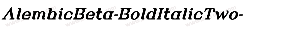 AlembicBeta-BoldItalicTwo字体转换