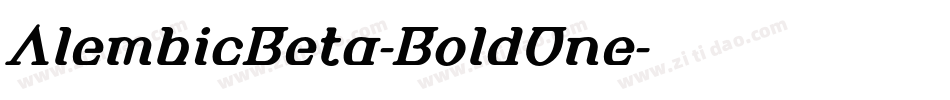 AlembicBeta-BoldOne字体转换