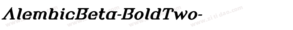 AlembicBeta-BoldTwo字体转换