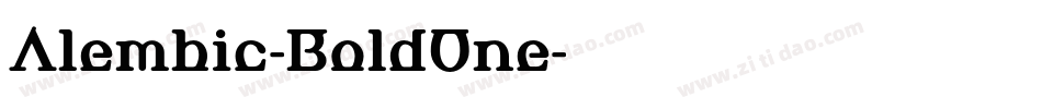 Alembic-BoldOne字体转换