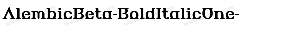 AlembicBeta-BoldItalicOne字体转换