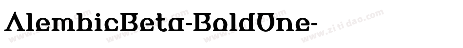 AlembicBeta-BoldOne字体转换