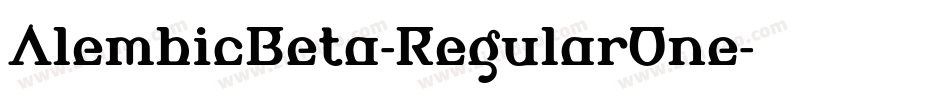 AlembicBeta-RegularOne字体转换