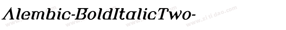 Alembic-BoldItalicTwo字体转换