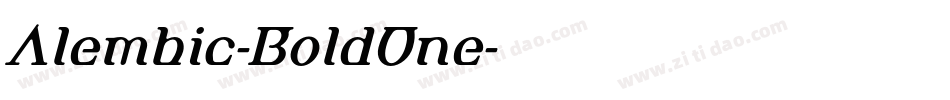 Alembic-BoldOne字体转换