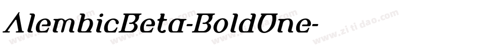 AlembicBeta-BoldOne字体转换