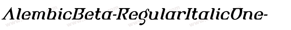 AlembicBeta-RegularItalicOne字体转换