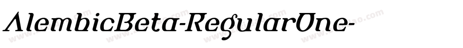 AlembicBeta-RegularOne字体转换