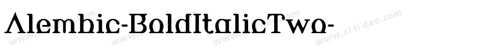 Alembic-BoldItalicTwo字体转换