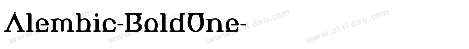 Alembic-BoldOne字体转换