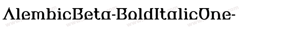AlembicBeta-BoldItalicOne字体转换