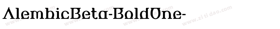 AlembicBeta-BoldOne字体转换