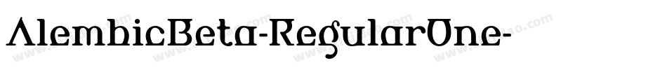 AlembicBeta-RegularOne字体转换