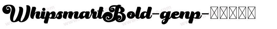 WhipsmartBold-genp字体转换