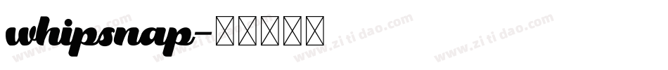 whipsnap字体转换