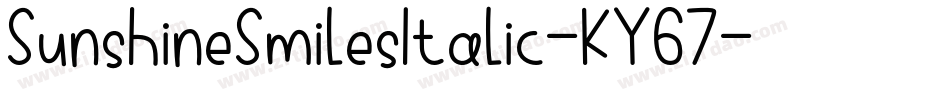 SunshineSmilesItalic-KY67字体转换