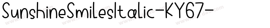 SunshineSmilesItalic-KY67字体转换