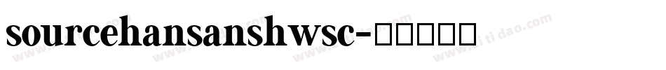 sourcehansanshwsc字体转换