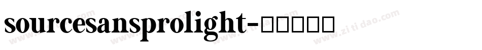 sourcesansprolight字体转换