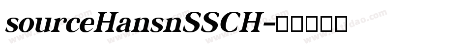sourceHansnSSCH字体转换