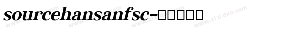 sourcehansanfsc字体转换