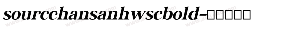sourcehansanhwscbold字体转换