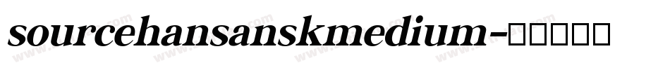 sourcehansanskmedium字体转换