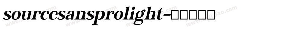 sourcesansprolight字体转换