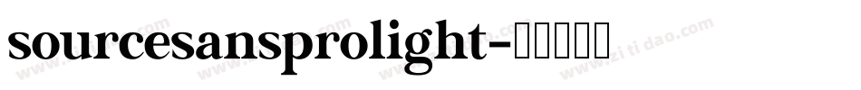 sourcesansprolight字体转换