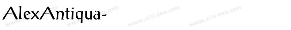 AlexAntiqua字体转换